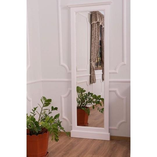 masivny predsienovy nabytok stojace zrkadlo satnik cele postavy vysoke velky nabytok sedivy biely country vintage malovany elegantny mestsky.jpg